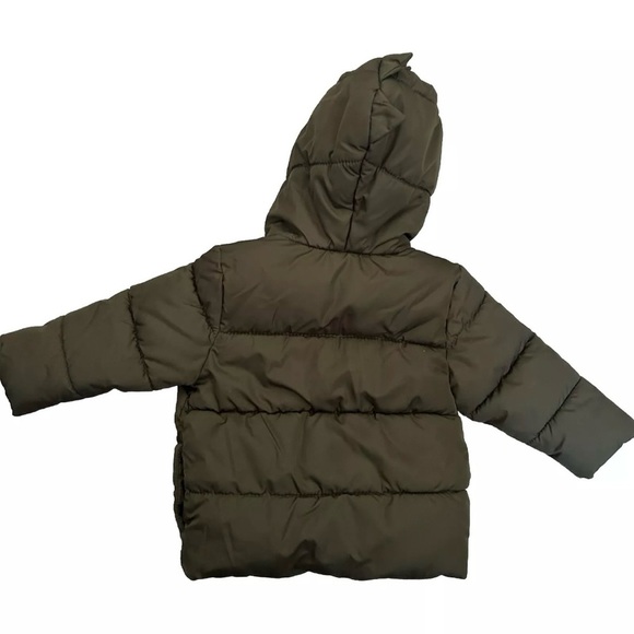 Toddler Old Navy Green Puffer Water Resistant Jacket Size 12-18 Months - Picture 2 of 5